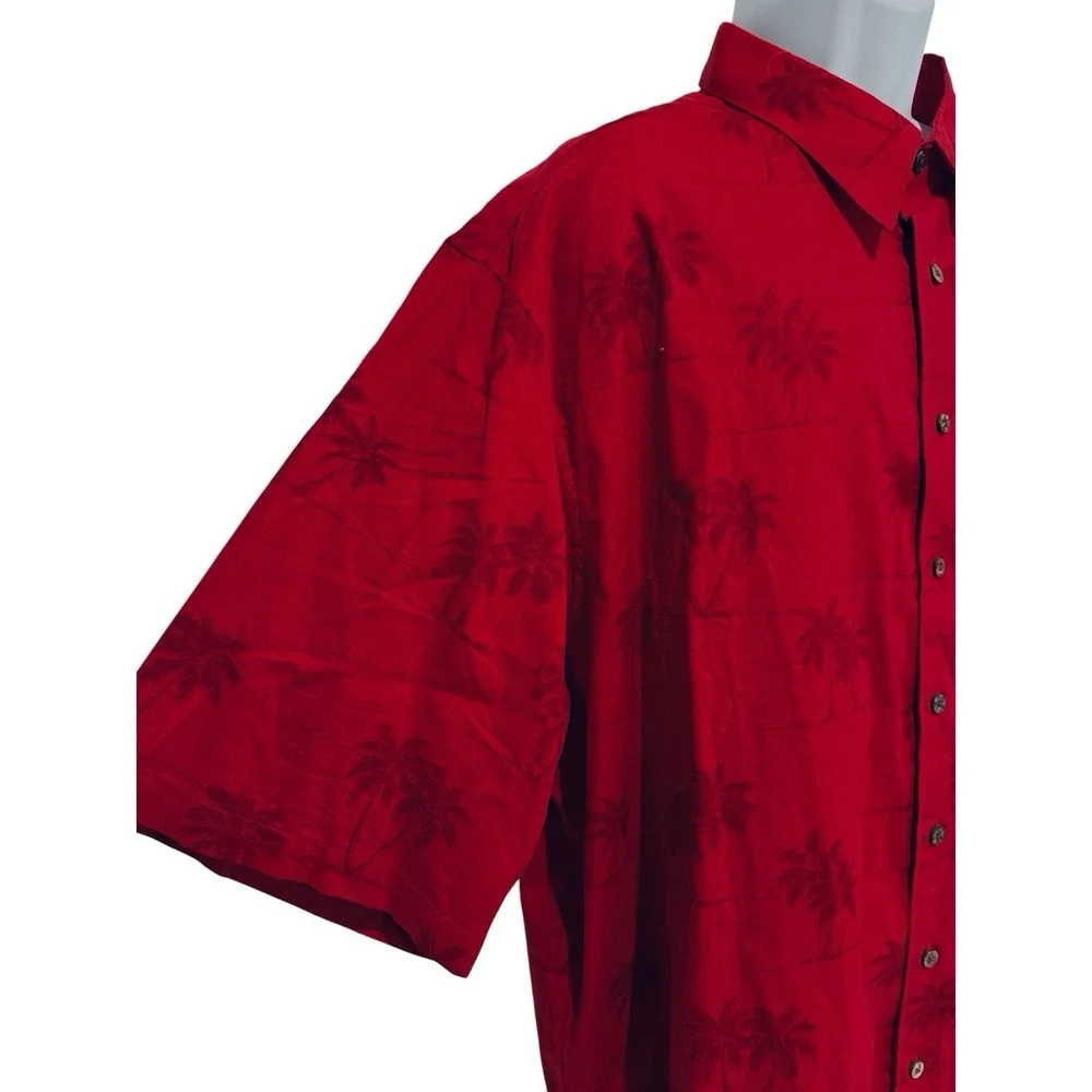 Reyn Spooner Phillies Hawaiian Shirt 3XL Red Palm Aloha Camp MLB - Picture 6 of 9